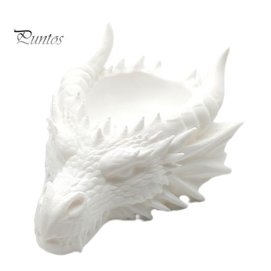 Okkulte Schmuckschale Dunkler Drachenkopf Aufbewahrungsschale, Gotischer Stil 3D-Druck Valet Tray Organizer, Fantasy-Ornament, für Schlüssel und Geschenk Männer