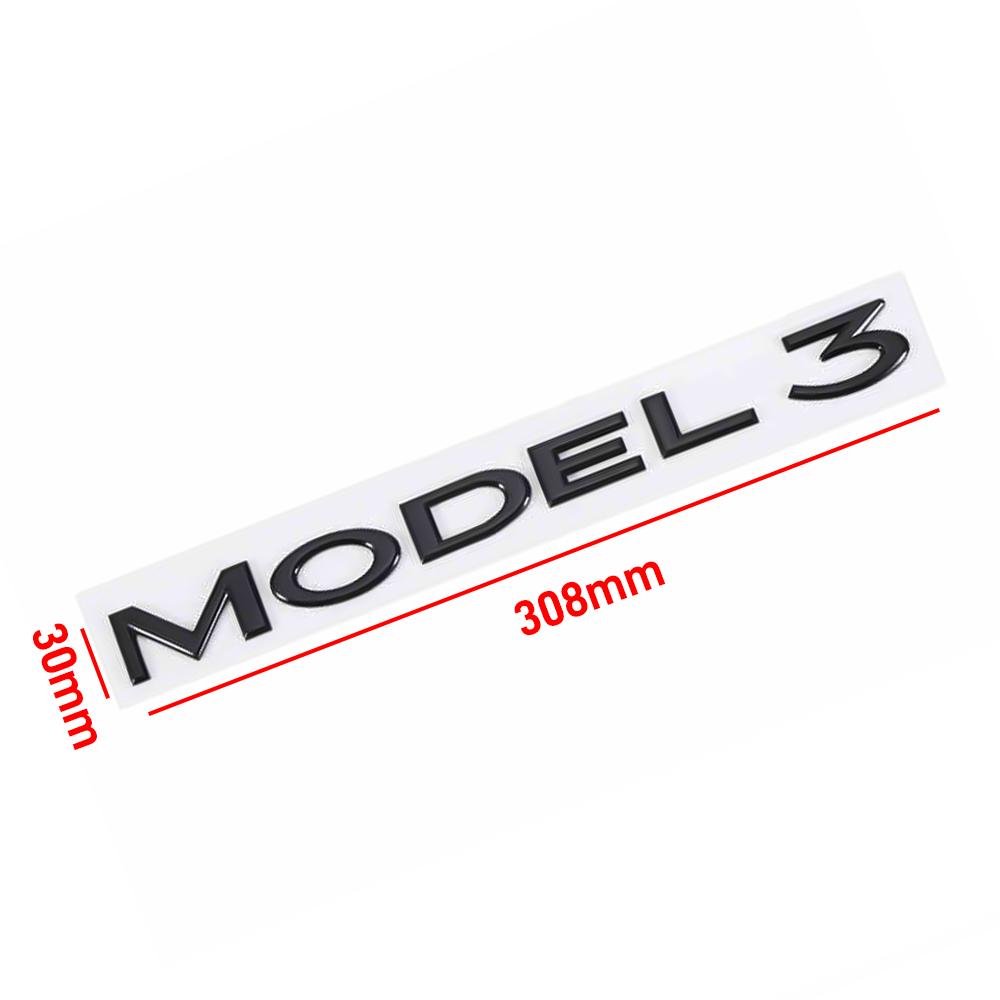 3D ABS Model 3 Letters Logo Car Rear Trunk Badge Sticker Valve Cap For Tesla Model X S Y 3 P100D Roadster SpaceX Car Accessories