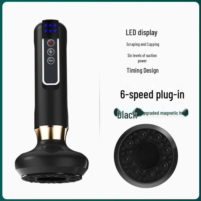 Smart Electric Guasha Cupping Device with Negative Pressure, Large Suction, and Bianstone Hot Compress