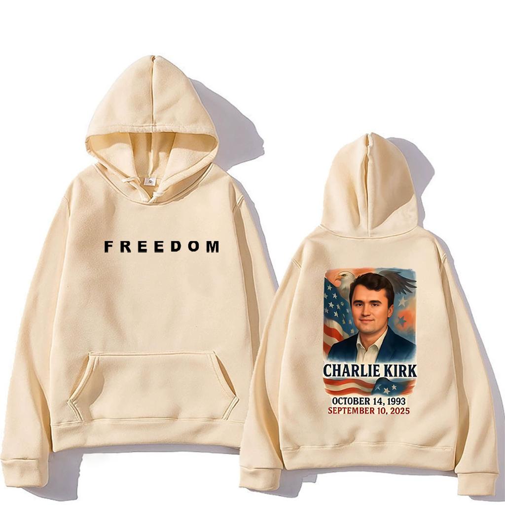 Stój z Charliem Kirk Freedom nowe Bluzy Męskie Damskie Codzienne dresy Jesień Zima Długi Rękaw vintage hip hop streetwear