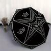 Baphomet Pentagram T-Shirt, Occult Symbolic Clothing Umbrella, Cute Umbrella with Cute Design, Portable 3-Fold Compact Umbrella for Men & Women, Valen