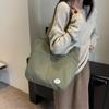 Student Class Commuter Bag, New Large-capacity Niche Shoulder Messenger Bag, Light and Simple Solid Color Tote Bag