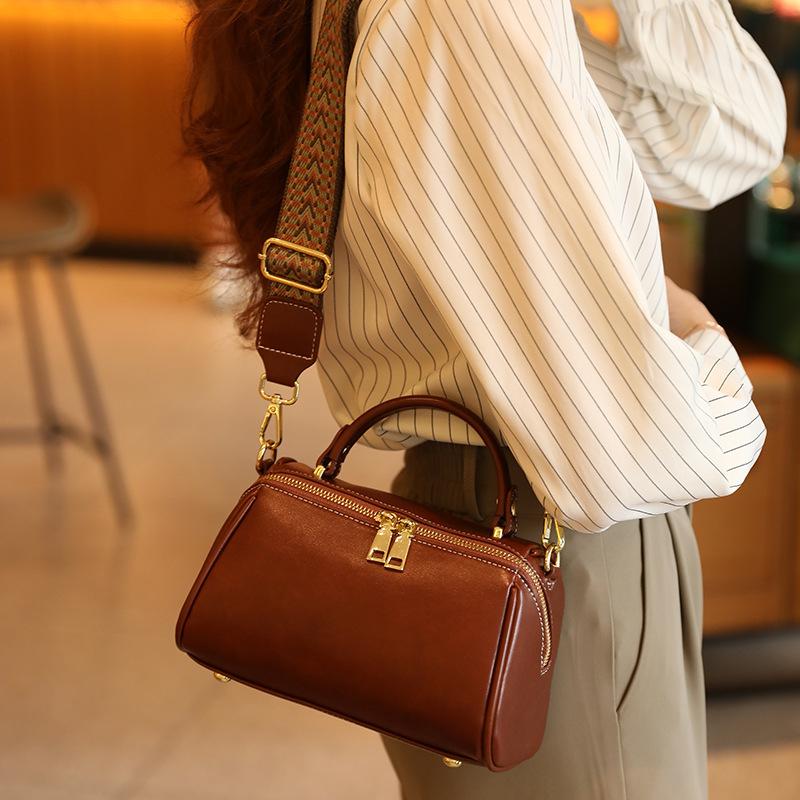 Retro ležérní taška Boston s polštářkem, nový trend pro ženy, všestranná jedno ramenná kabelka, crossbody taška, trendy