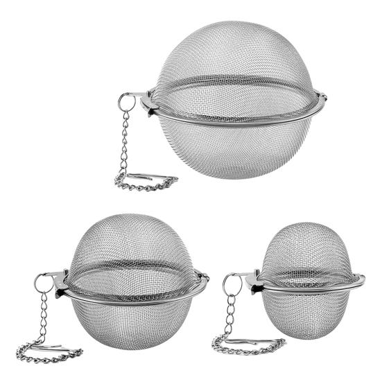 Rustfrit Stål Te-infuser Bold Te-si til Løsbladste Urter Krydderier Krydderi Suppe Hot Pot Brine Bold Genanvendelig Rustfri Filter