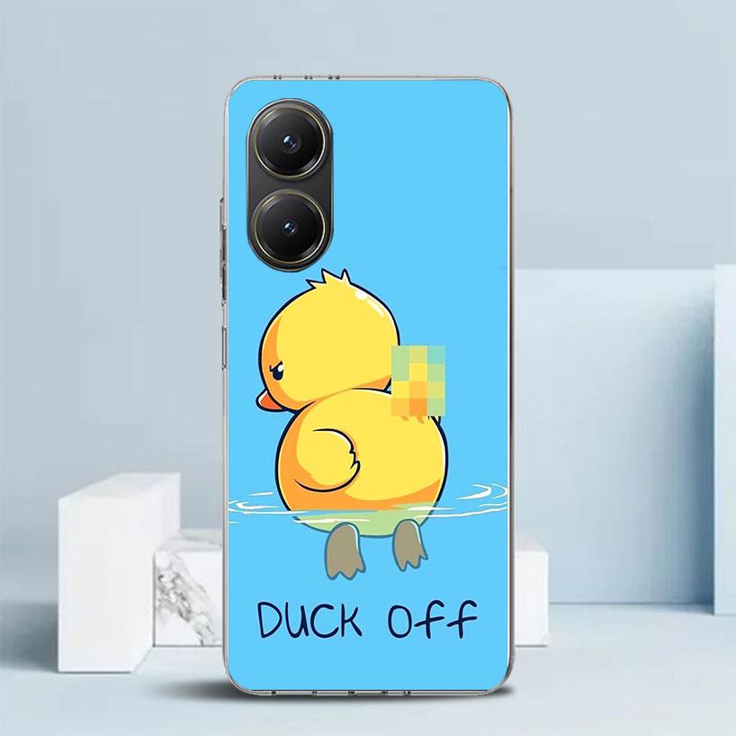 Grappige Schattige Gele Eend Zachte Beschermhoes voor Xiaomi Poco F7 Ultra X7 X6 X5 Pro M7 Telefoonhoesje Redmi 15 15C 13 13C 12 12C 10 10C Prin