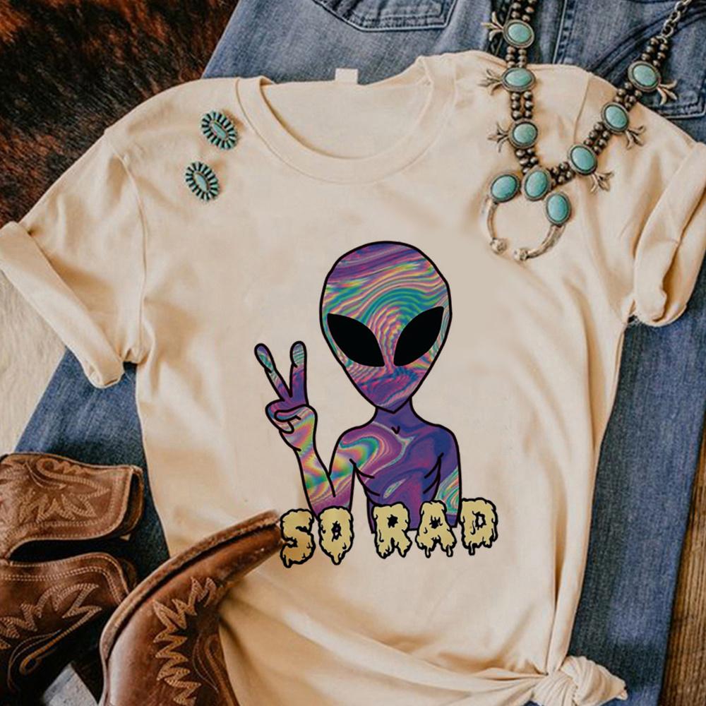 Koszulka z kosmitą Damska z grafiką Unisex Tee dziewczęca streetwear anime Japońskie ubrania