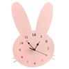 Nordic Schattig Konijn Houten Mute Wandklok Slaapkamer Kinderkamer Woondecoratie