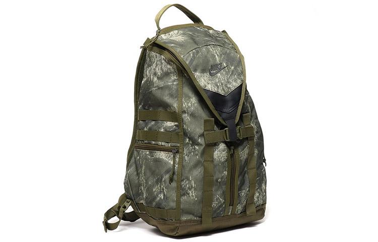 Nike Polyester Nylon Backpack Regular Unisex Army Green BA6377-395