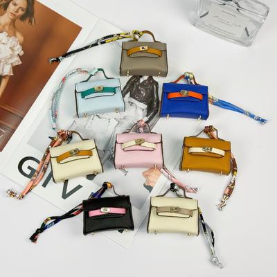 New Fashionable Color Matching Mini Bag Pendant Car Keychain Small Bag Pendant Cute Bag Pendant Earphone Bag Female