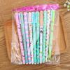 10-Piece Set of Fresh and Cute Neutral Water Pens - Colorful Floral Pattern In Pen Case