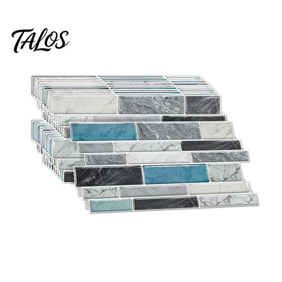 Waterproof Tile Stickers for Balcony Marble Look Wall Tiles, Self-Adhesive PVC Backsplash Tiles Kitchen Oil-proof Peel And Stick Bathroom Easy to Cut