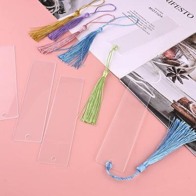 DIY Production of Colored Tassel Hanging Bookmarks Blank Acrylic Bookmarks Book Decorations Student Supplies Gifts Bookmarks