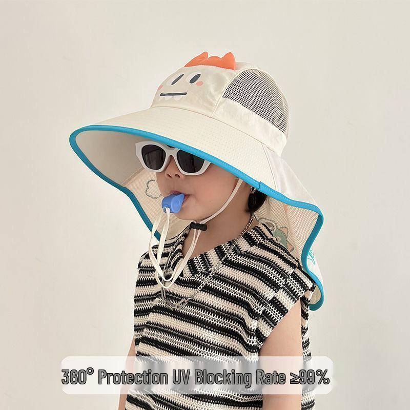 Kids' Sun Protection Hat with Neck Shawl - Spring & Summer Edition