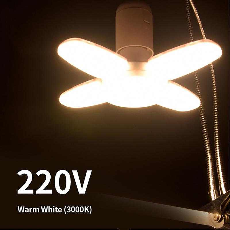 

E27 Foldable LED Lamp Fan Shape 28W AC 85-265V/220V LED Ceiling Light 28W Super Bright Warm/Cool White LED Light Bulb for Home