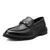 Leather shoes Men's leather soft leather cover foot slip-on loafers autumn breathable soft soled formal business casual shoes