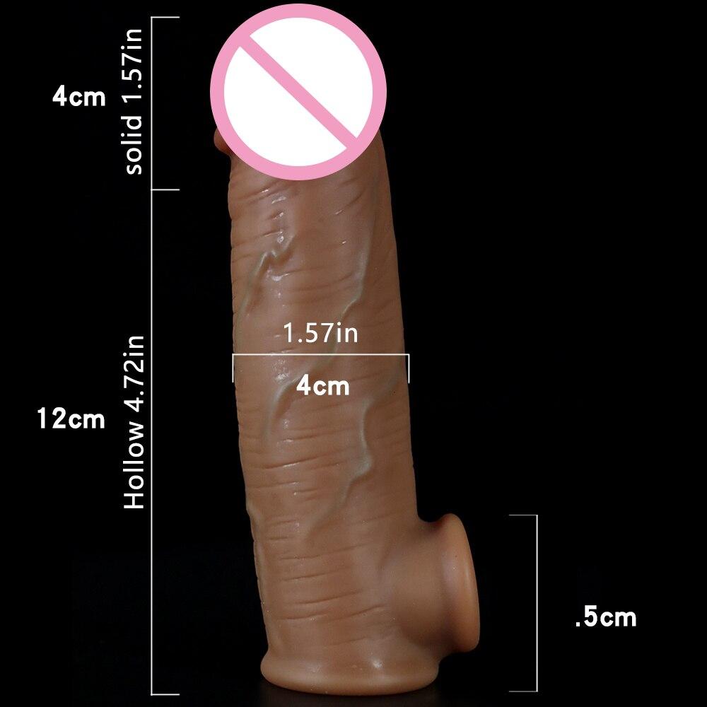 Mace Male Condom Glans Penis Lengthened Bold   Sex Toys Penis Extender Growth Sleeve Penis Coat Delay Ejaculation Dildo