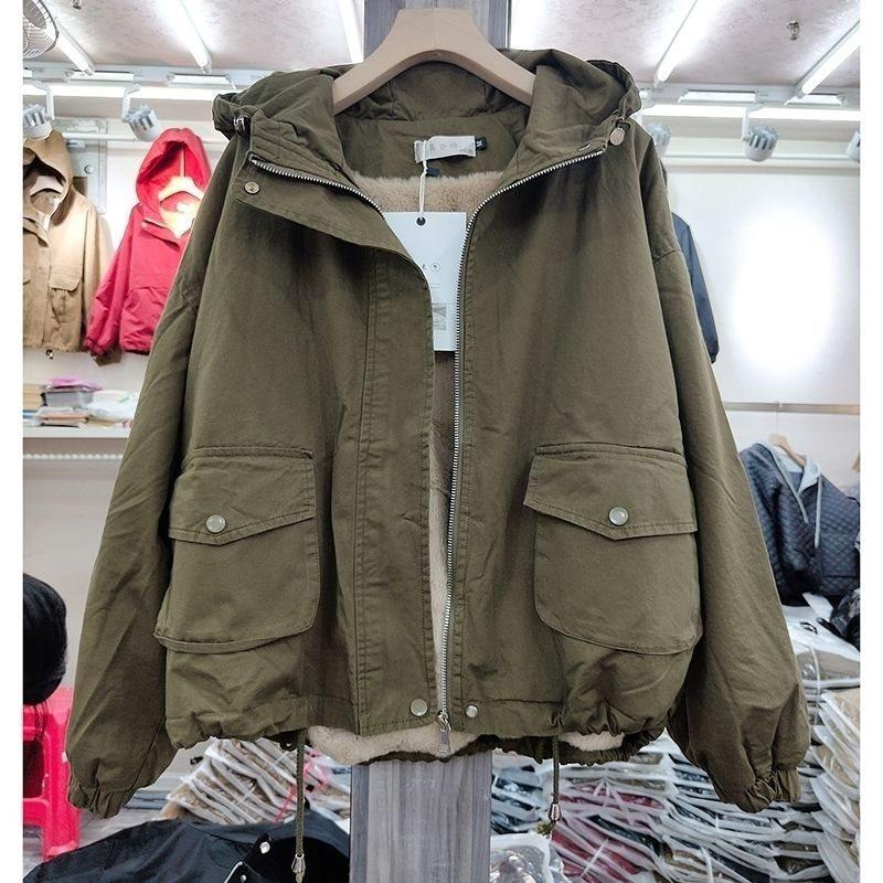 Petite Women's 2025 Winter Parka: Fleece-lined, Thickened Cotton Jacket with Fur Collar