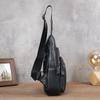Men's Chest Bag Genuine Leather Crossbody Large Capacity Top Layer Cowhide Fashionable Sports Single Shoulder