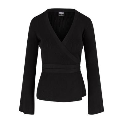 Urban Classics Γυναικεία/Κυρία Ribbed Λεπτής Πλέξης Ζακέτα Κρουαζέ