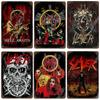Vintage Slayer Heavy Metal Album Plakát Kovový Plechový Značka Deska Severské Nástěnné Umění Talíře pro Domácí Dekoraci Pokojů Dárky pro Kluuka