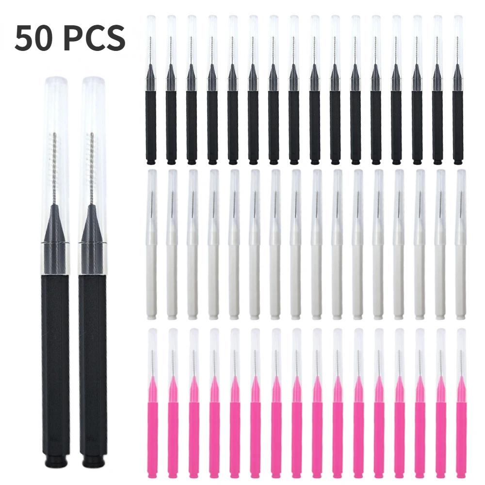 5/10/50PCS Mini Eyebrow Brush Brow Perm Brush Disposable Brow Lifting Brushes Bendable Micro Eyelash Brush Applicators Tools