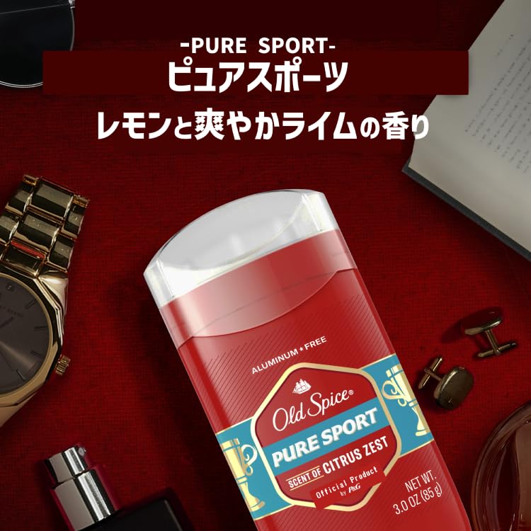 Old Spice Fragrance Bar Pure Sport 85g with BS Original and Wet Wipes [Officially Imported] Multi-Cleaner