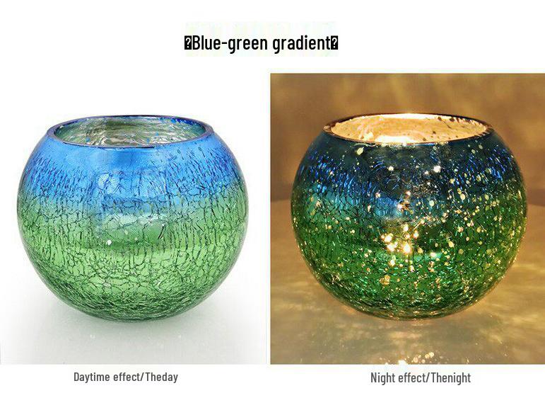 European Electroplated Glass Candlestick - Romantic Candlelit Dinner Decoration, Round Wedding or Festival Gift.