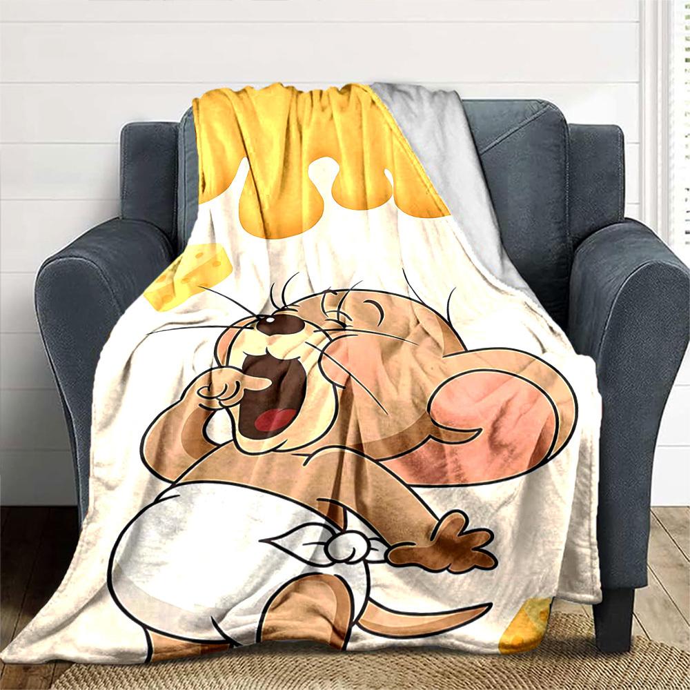 1pc Mouse Cheese Blanket Lightweight Flannel Throw for Sofa Bed Travel Camping Livingroom Office Couch Chair 1114KK