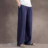 Pantaloni da yoga larghi con coulisse in cotone e lino, casual ed estivi da uomo, abbigliamento da uomo, pantaloni sportivi larghi da uomo