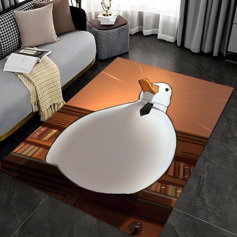 Pathetic Humor Duck HD Large Area Carpets for Home Living Room Children's Bedroom Sofa Doormat Kitchen Floor Rugs Anti-slipDecor