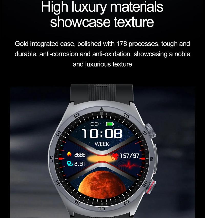 NFC Smartwatches ECG Air Pump Blood Pressure Watch Blood Oxygen Sport FitnessTracking Sapphire Smart Watch for Xiaomi Huawei iOS