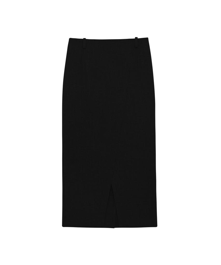 HYEYEONG KIM Cord Set Tailored H-Line Maxi Skirt - Black