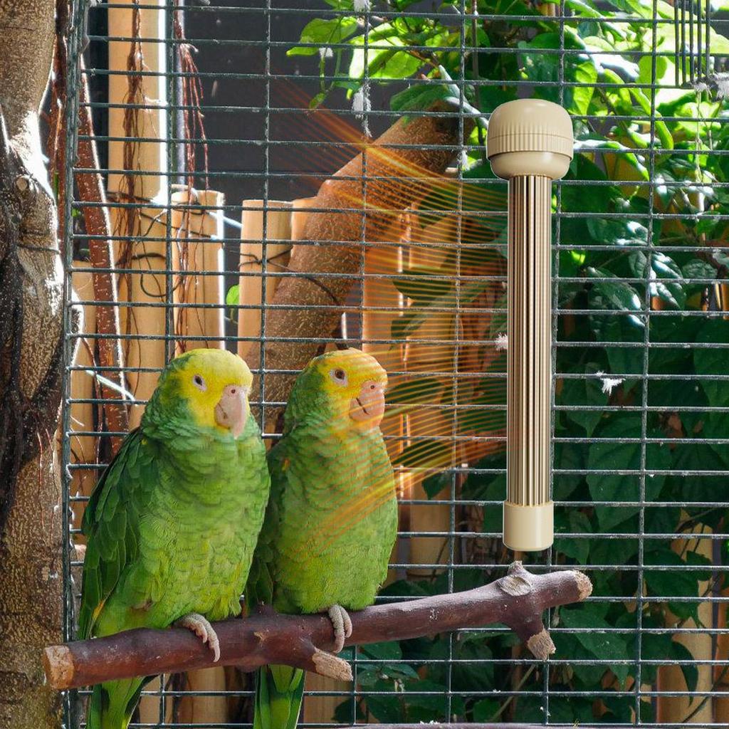 Auto Thermostat Heated Bird Perch Safe Warmer Stand with Anti Bite Design for Parakeets Conure Parrots Nighttime Winter Supplies