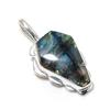 Natürlicher Labradorit Edelstein Anhänger 925 Sterlingsilber - Handgefertigtes Sarg-Design, Alltagsschmuck, Einzigartiger Labradorit Anhänger Party-Wear Geschenke