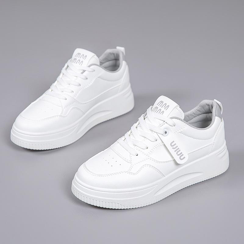 [Customization] Spring Korean Version of Board Shoes Women's Versatile High-end Sense Platform Casual Shoes Student Sports Non-slip White Shoes