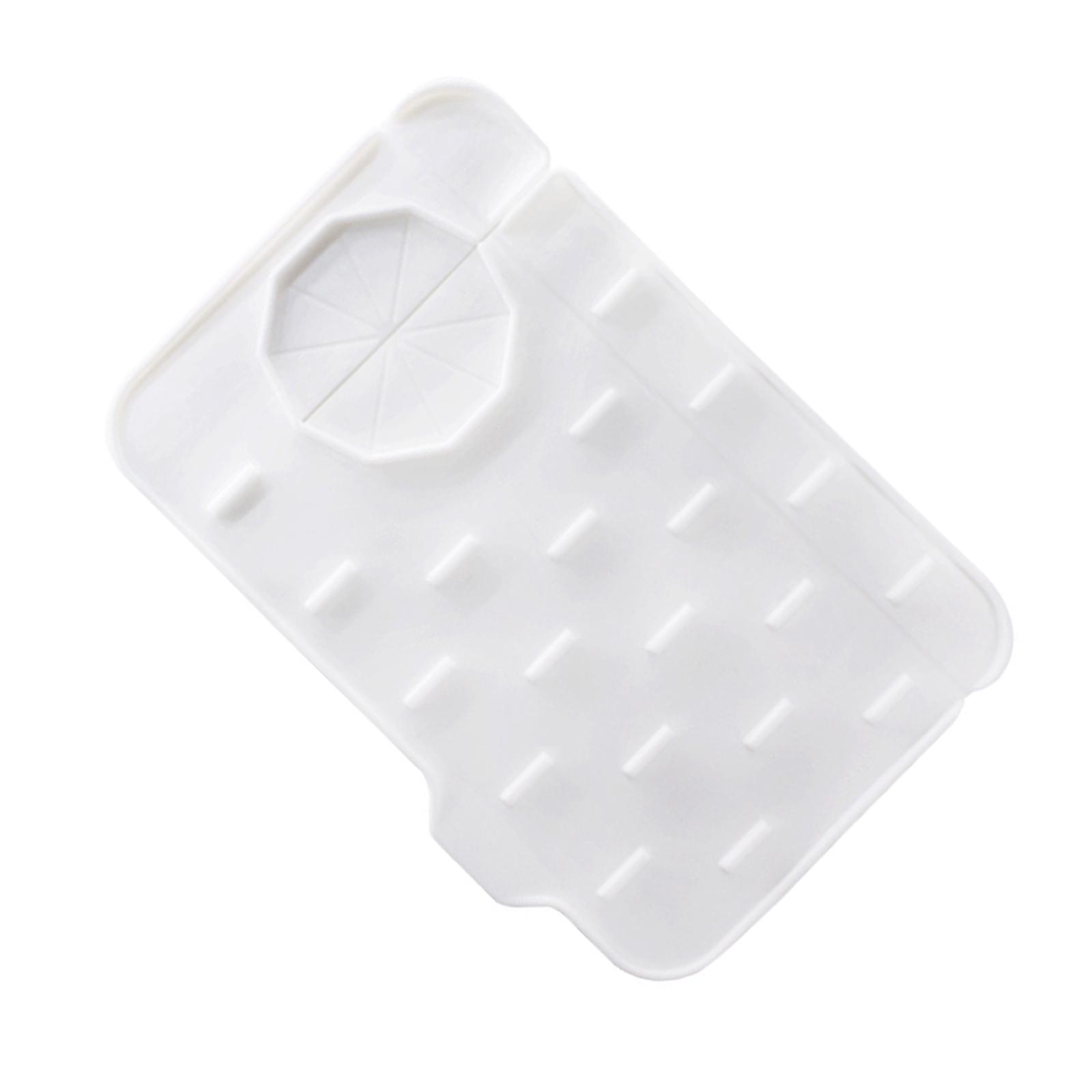 

Силиконовый коврик для защиты от брызг раковины, мыльница, ручка для крана, держатель для поддона для сбора капель, аксессуары для столешницы в ванной и кухне 1 белый