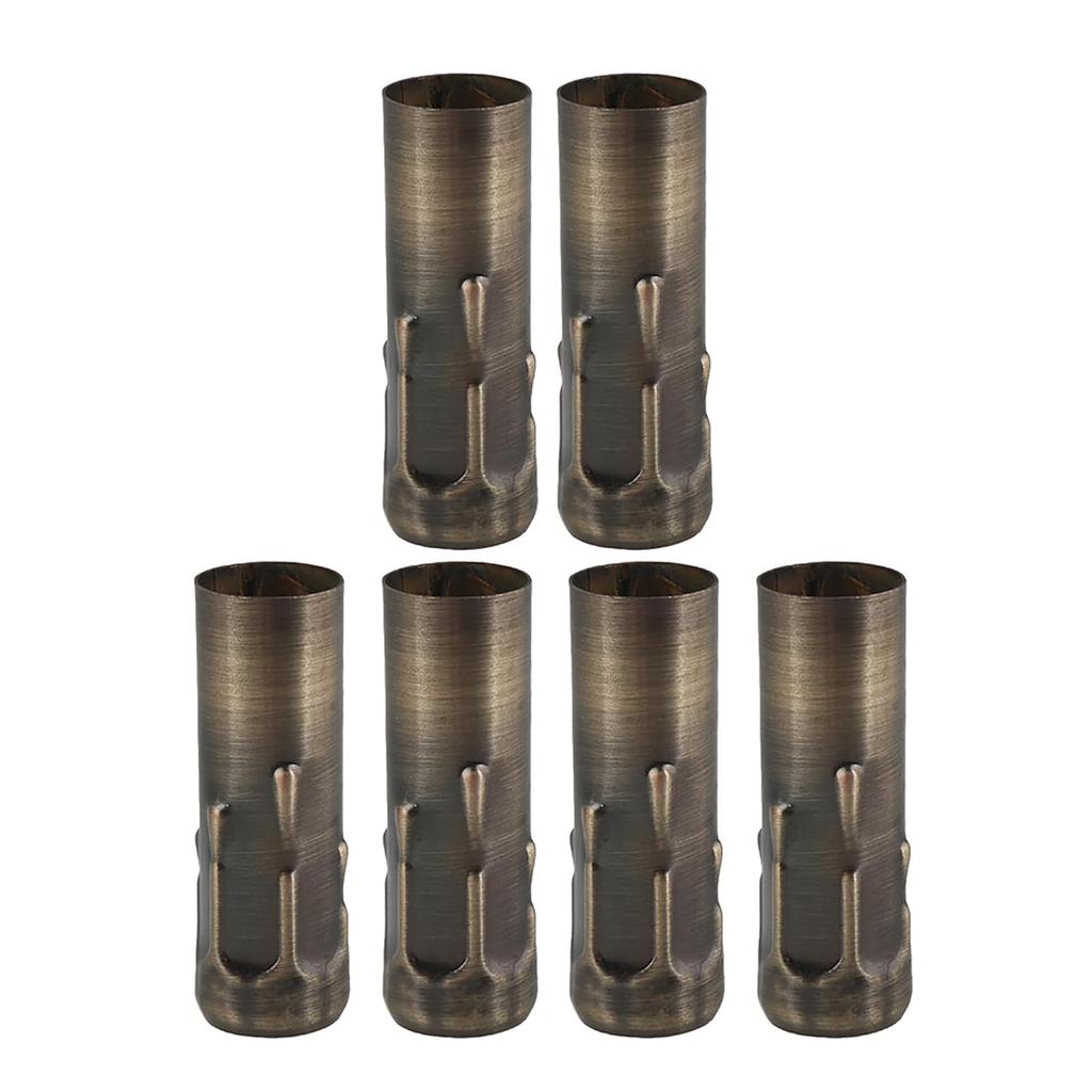 BQLZR Candle Socket Light Covers Sleeves 3 Inch Tall Chandelier Socket Covers Chandelier Base Socket for E14 Chandelier Bright Bronze Pack of 6
