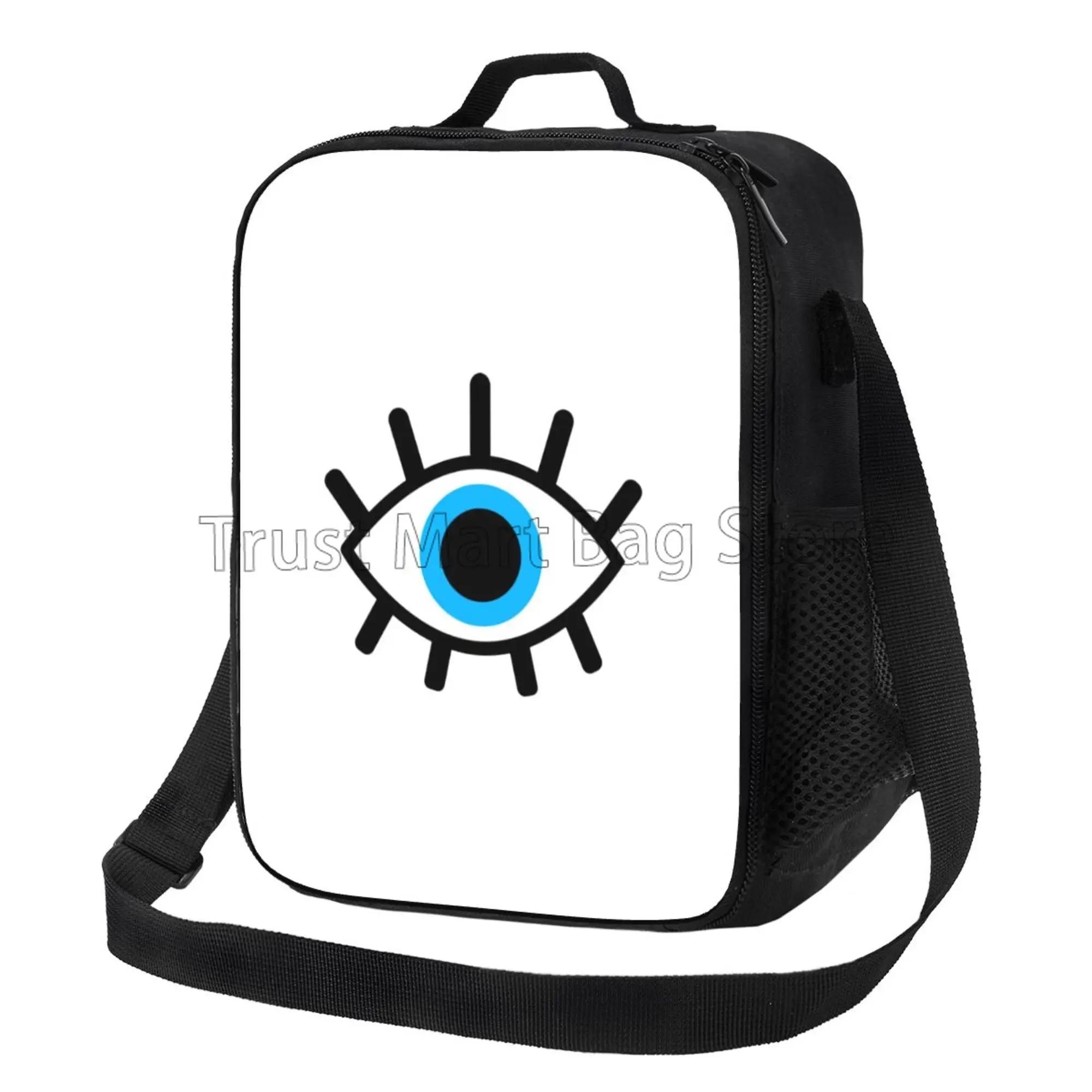 

Сумка для ланча Eye Bead Insulated Lunch Bag многоразовая портативная термосумка Bento с регулируемым ремешком для работы, пикника, путешествий 26.5x20x11.5CM хаки