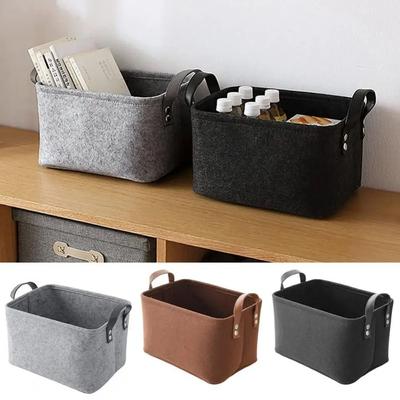 Large Capacity Laundry Storage Basket Felt Toys Holder Container Dirty Clothes Bin  for Book