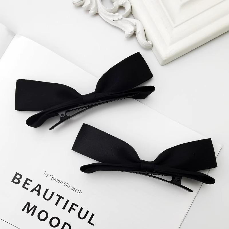 1PC Cute Three-dimensional Bow Hairpin Female Side High Ponytail Top Clip Edge Clip Bangs Clip Simple Japanese and Korean Headgear Sweet