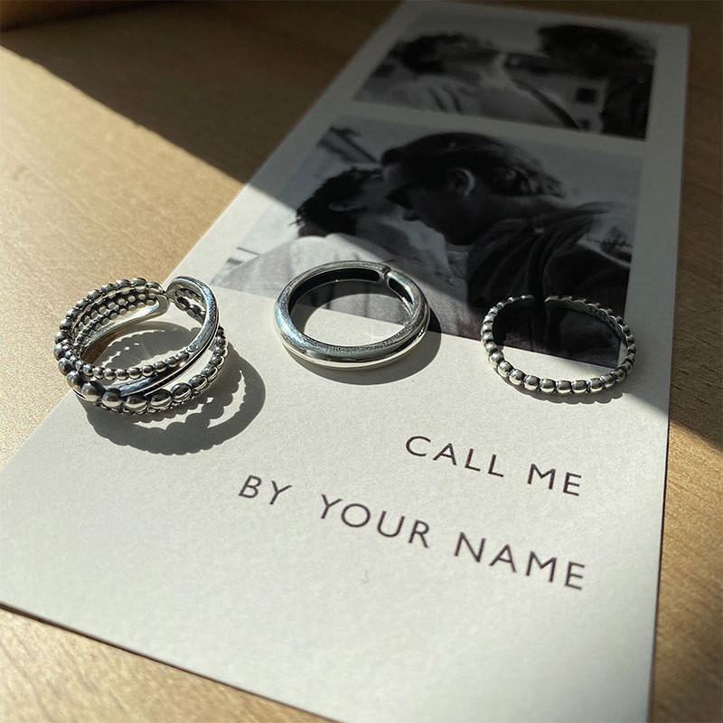 925 Sterling Silver Ring For Women Vintage Geometric Design Adjustable Fashionable Jewelry