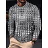 New Men's Fashion Casual Long Sleeve T-shirt