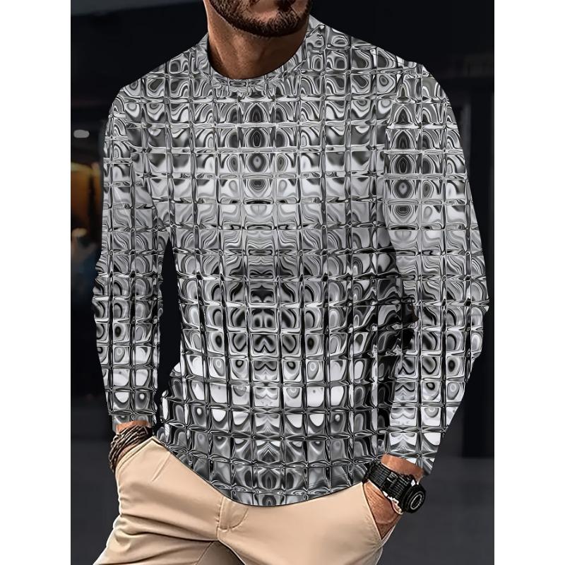 Hengyuan30 Nieuw Heren Mode Casual T-shirt met Lange Mouwen 6XL