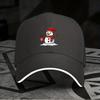 New 1pc, Adjustable Sandwich Baseball Cap with Snowman Print, Lightweight Printed Craft Women's Hat, "Christmas" Men's Trendy Ca