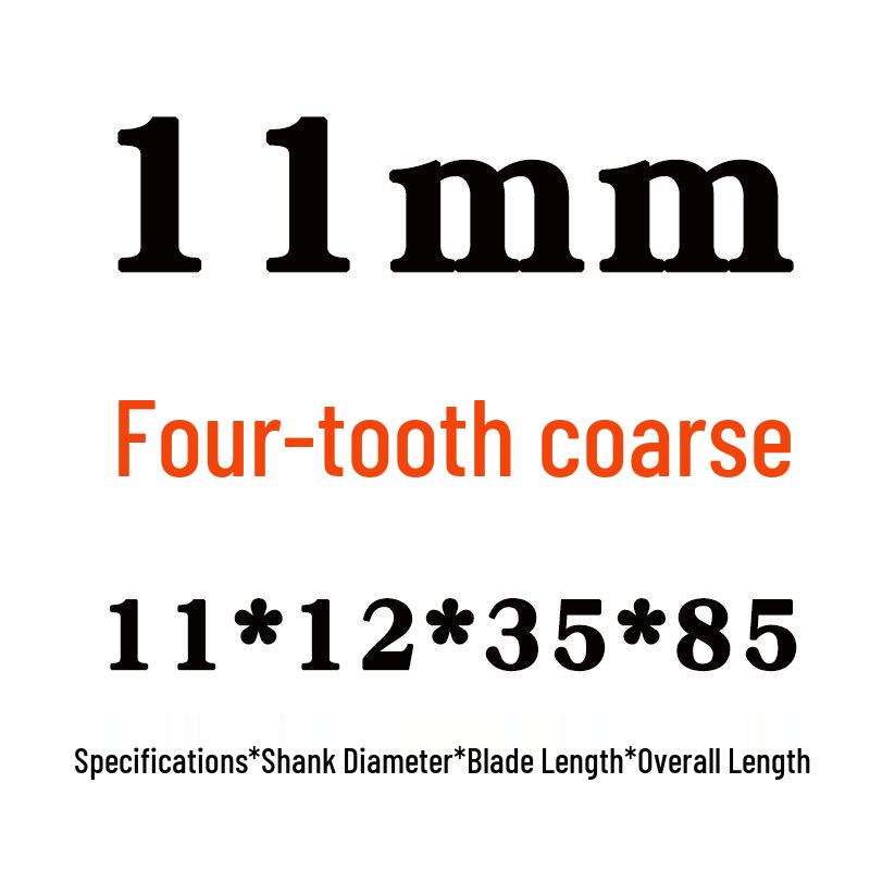 Yihai White Steel 4-Flute Wave-Tooth End Mill, 10mm, for Aluminum, Super Hard, Fine and Coarse Teeth, 11 Corrugations.