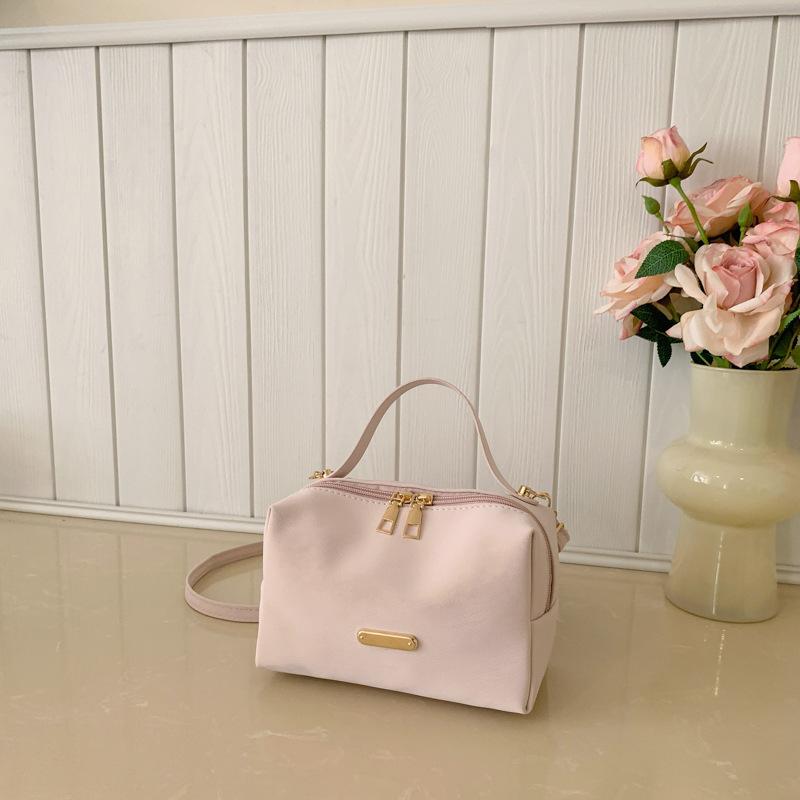 

Lightweight Simple Solid Color Women Shoulder Box Bags Vintage Ladies Crossbody Bag Daily Versatile Female Phe Handbags Clutch рожевий