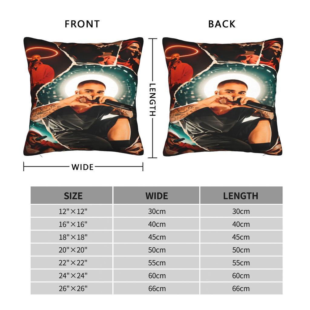 J-JustinS B-Bieber Pillow Case Square Pillow Cover Cute Funny Cushion Cover For Couch Sofa Bedroom
