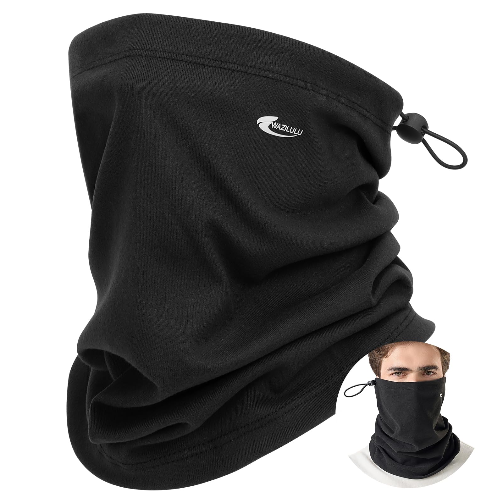 

Lavento Мужская манишка для шеи и защита от зимнего холода для шеи, регулируемая, унисекс для и бега для женщин, [Ультрамягкий материал, Удобная] Защита/Лицо чёрный