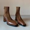 Fashion High Heel Retro Riding Boots Women's Shoes 2024 New Spring and Autumn Winter Korean Version Sleeve Small Ankle Boots