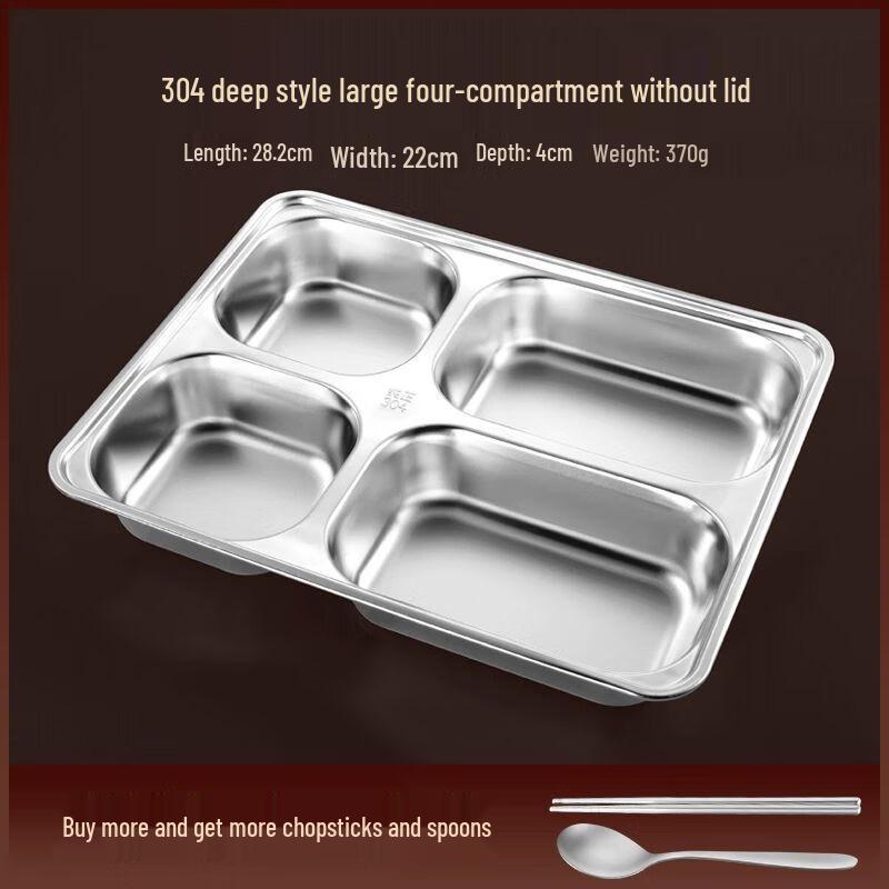 Stainless Steel Divided Lunch Tray